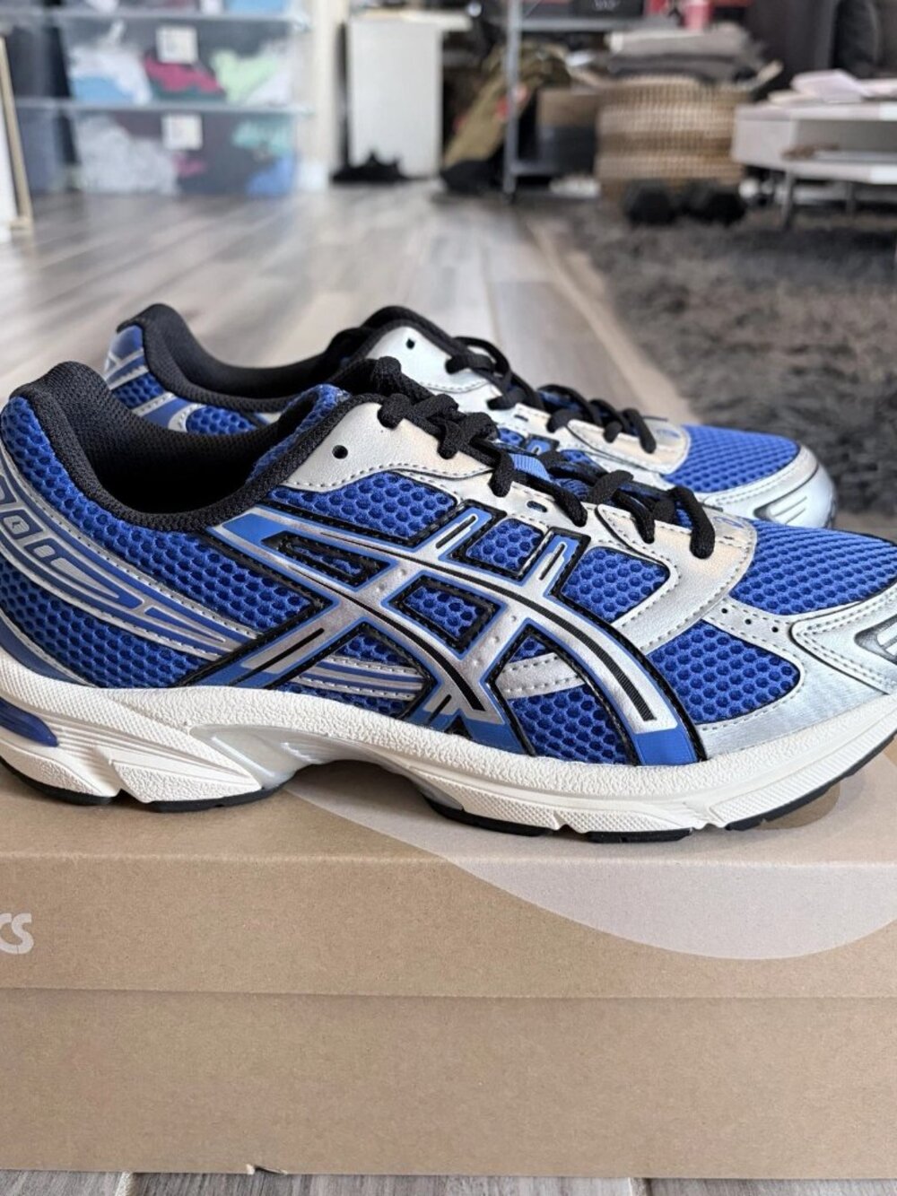 Men’s ASICS Gel 1130 Shoes - Lapis Lazuli Blue Silver Black 1203A992 400 - Picture 3 of 13